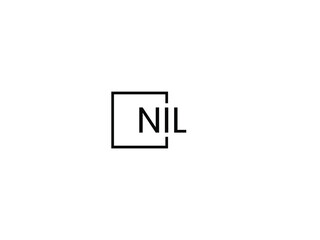 NIL Letter Initial Logo Design Vector Illustration