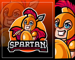 kids spartan mascot . esport logo design