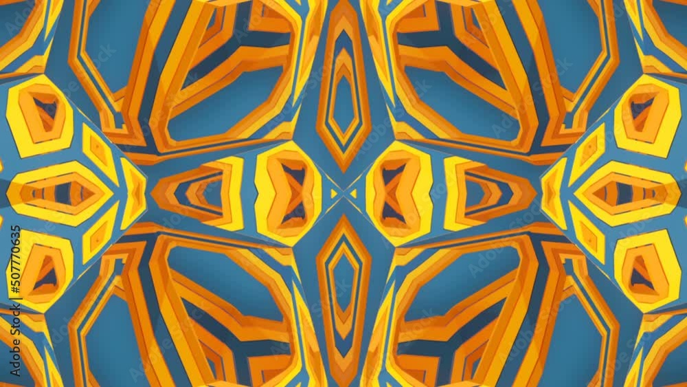 Leinwandbilder 3d rendering object with trendy color gradient Endless digital loop animation HD