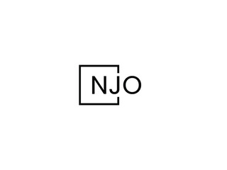NJO letter initial logo design vector illustration