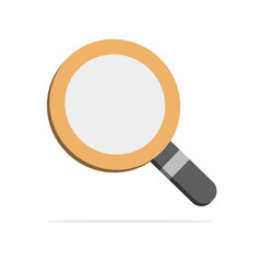 3d magnifying glass concept in minimal cartoon style