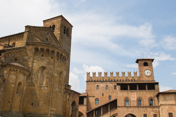 Fototapeta premium View of Castell'Arquato, medieval small town near Piacenza, Italy 
