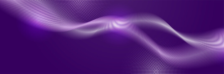Purple and pink technology banner background
