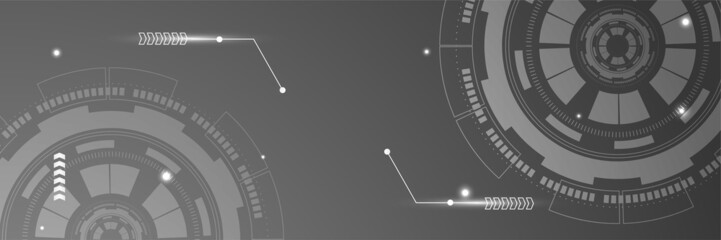 Black technology banner background