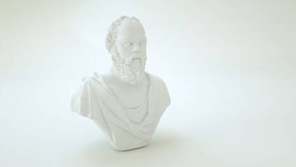 Marble statue of the Great ancient Greek philosopher Socrates