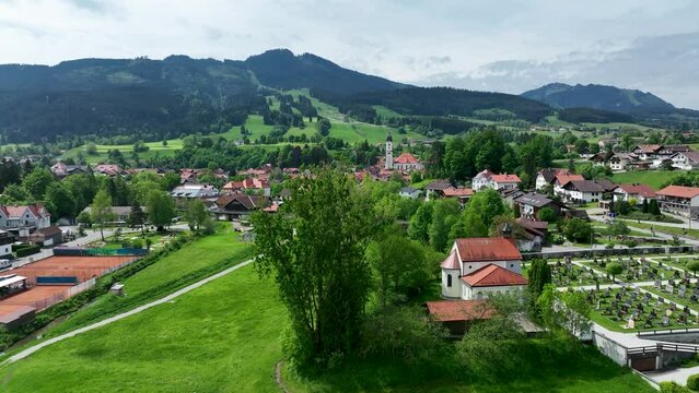 Video-Szene Drohnenflug Nesselwang im Allg&auml;u