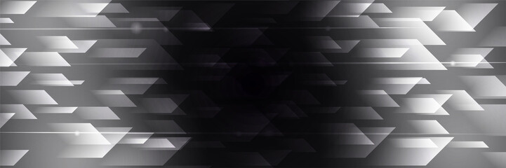 Obraz premium Black technology banner background