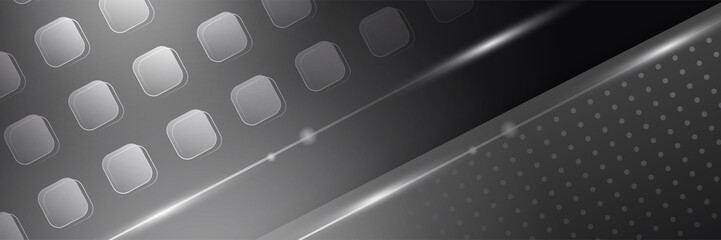 Black technology banner background