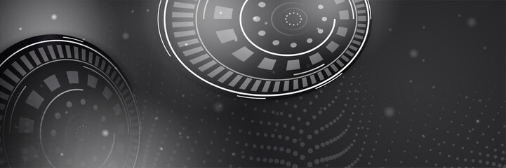 Black technology banner background