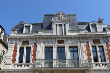 Maison typique, vue de l'extérieur, ville de Montluçon, département de l'Allier, France
