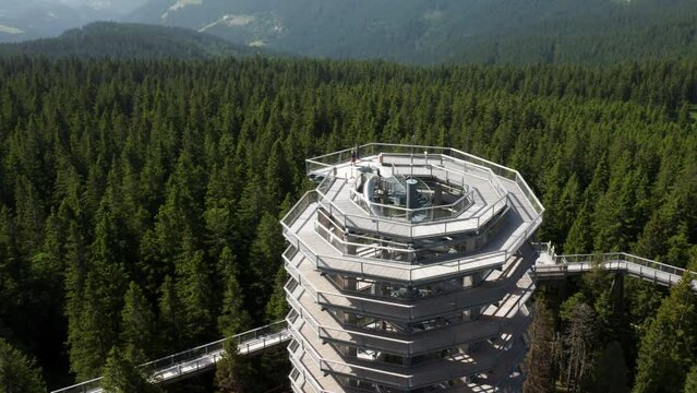Treetop Walk Observatory Rogla Pohorje Slovenia - aerial shot