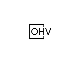Obraz premium OHV letter initial logo design vector illustration