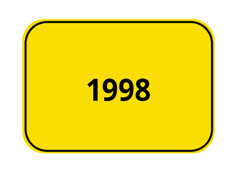 Ortseingangsschild Jahr - 1998