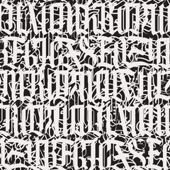 Vector Seamless pattern of capital Gothic letters