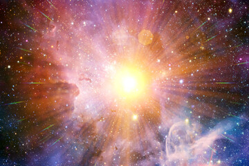 star of an exoplanetary system radiating