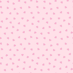 Pink heart seamless pattern