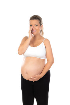 Image of pregnant woman showing her belly