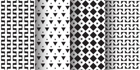 Geometric triangle and square pattern collection