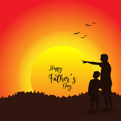 Fototapeta na wymiar Happy Father's day Greeting Card Design