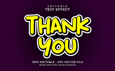 Editable text effect - Thank you style