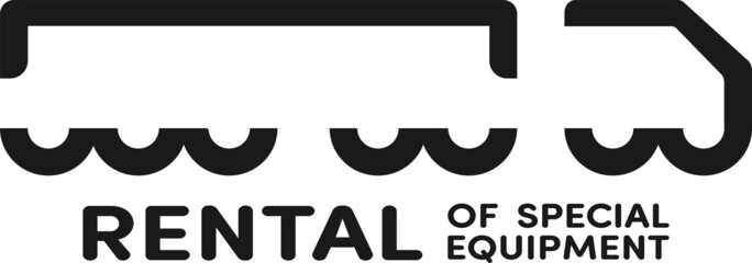 Black logo for a special equipment rental company