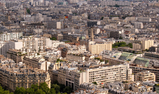 Vue des 7ème et 15ème arrondissements de Paris (France)