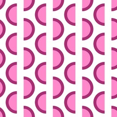Geometric seamless half circle pattern for fabrics and packaging and gifts and cards and linens and kids