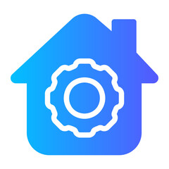smart home gradient icon