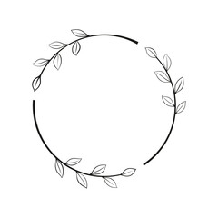 Set of black laurels frames branches. Vintage laurel wreaths collection. Hand drawn vector laurel leaves decorative elements. Leaves, swirls, ornate, award, icon. Vector illustration. 
