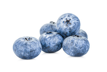 blueberries on a white isolated background