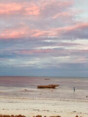 dhow boats by the beach