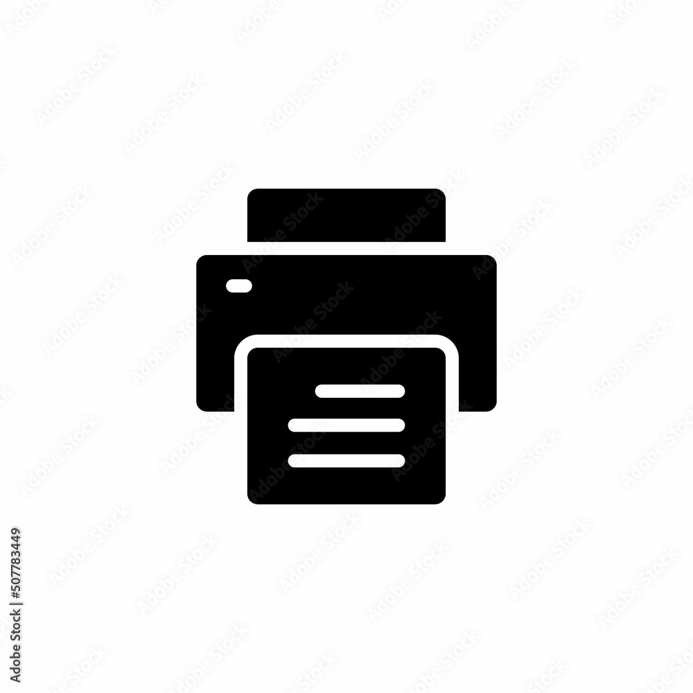 Aufkleber printer, print icon vector for web or mobile app