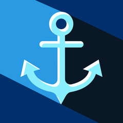 Fototapeta premium anchor blue colors, vector illustration 