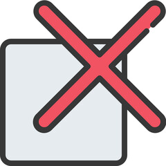 Obraz premium Cross In Box Icon