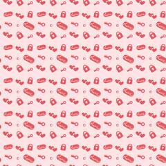 pattern on the theme of love and hearts in pink