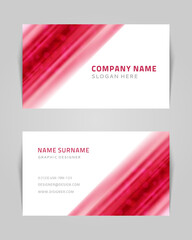 Business card with natural abstract lines and dots vector banner. Red stripes fiber banner with creative blurred dusty textures. Fashion branding muted colors with geometric graphic elements.