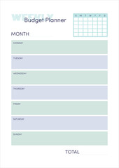 weekly budget planner