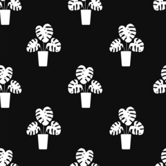 Vector flat hand drawn seamless pattern