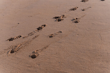 footprints on the sand