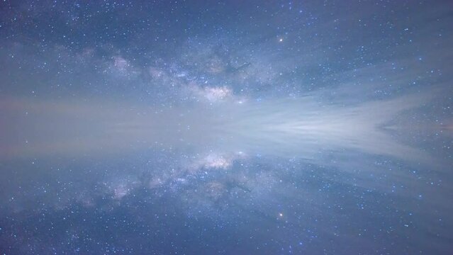 Milky Way Galaxy Time Lapse Lampang Thailand, Universe galaxy milky way time lapse, dark milky way, galaxy view, star lines, time lapse night sky stars on sky background. 4K Resolution.