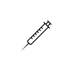 Syringe, injection icon vector, filled flat sign, solid pictogram isolated on white. Symbol, logo illustration. Pixel perfect eps 10