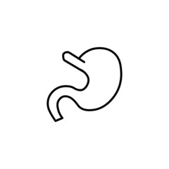 Stomach line icon. High quality black outline logo for web site design and mobile apps. Vector illustration on a white background. eps 10