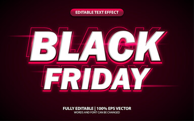 Text Effect 3D Black Friday