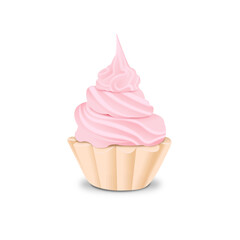 Cupcake cupcake with pink cream