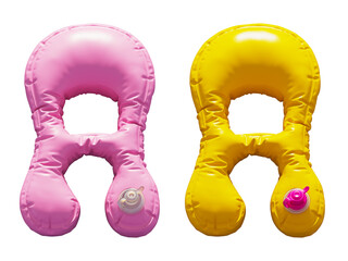 Inflatable Swimming Ring alphabet. Letter A
