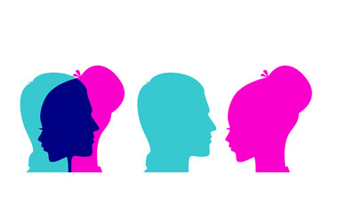 people silhouette vector