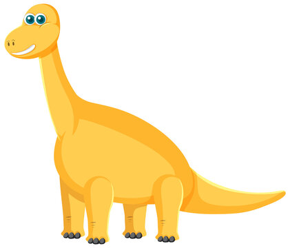 Cute Brachiosaurus Dinosaur Cartoon