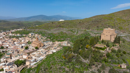 Fototapeta na wymiar vistas del municipio de Gérgal en la provincia de Almería, España