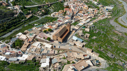 vistas del municipio de Gérgal en la provincia de Almería, España