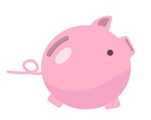 貯金箱 可愛い豚の貯金箱 ベクターイラスト